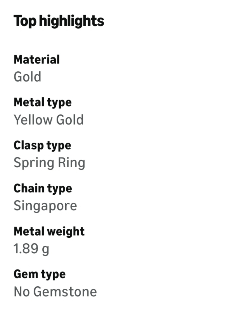 NIB 14K Solid Yellow 1mm Singapore Bar Chain 20" - Picture 11 of 14